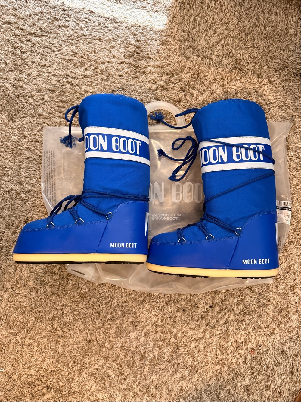 Moon Boot Bright Blue Insulated Snow Boots